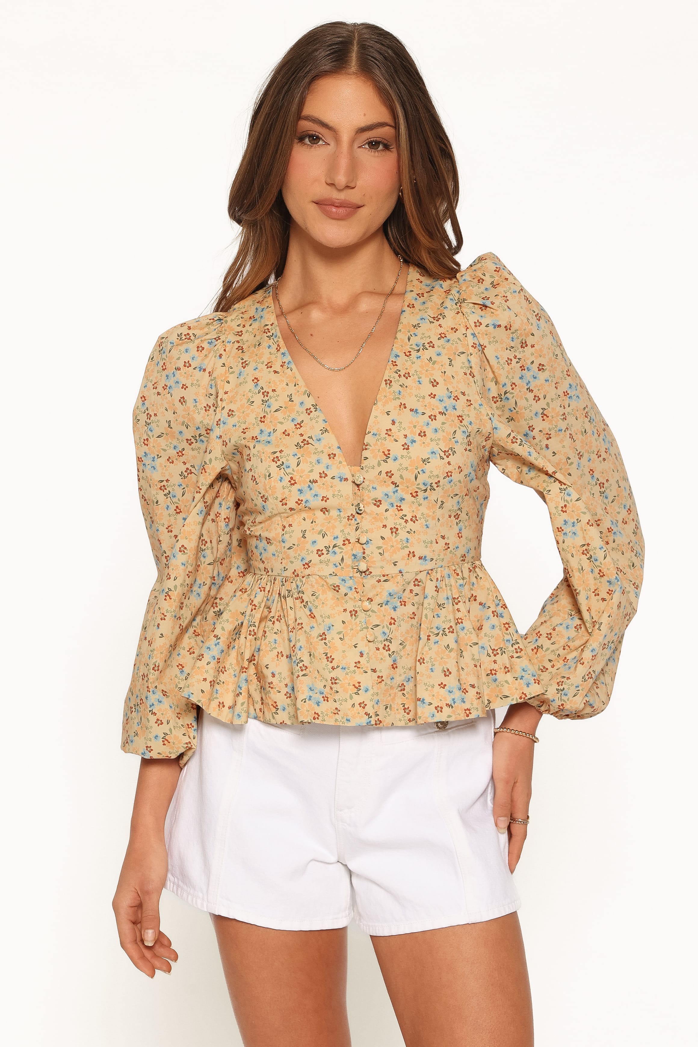 TOPS Veda Top - Yellow Ditsy