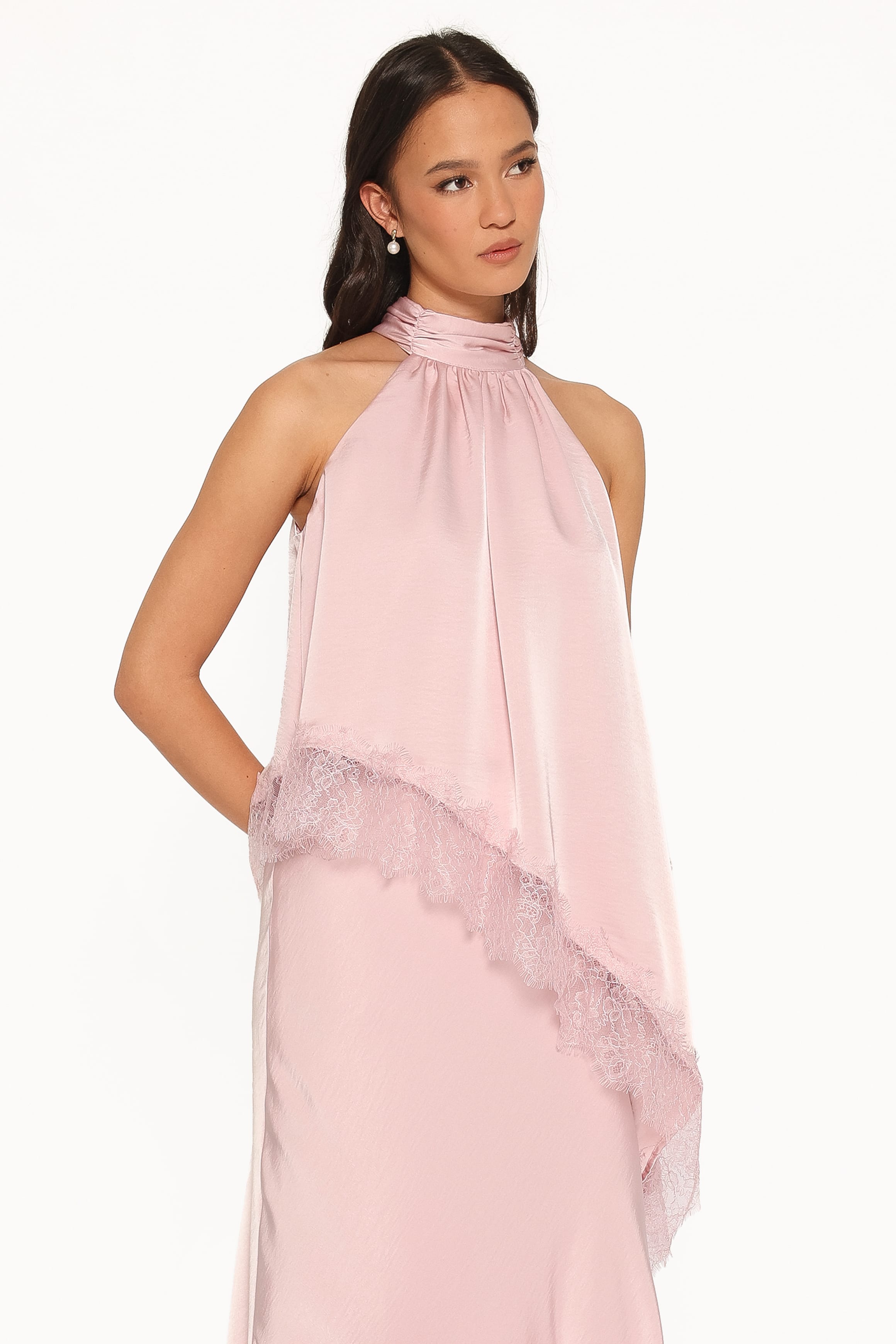 TOPS Zarni Halter Top - Pink
