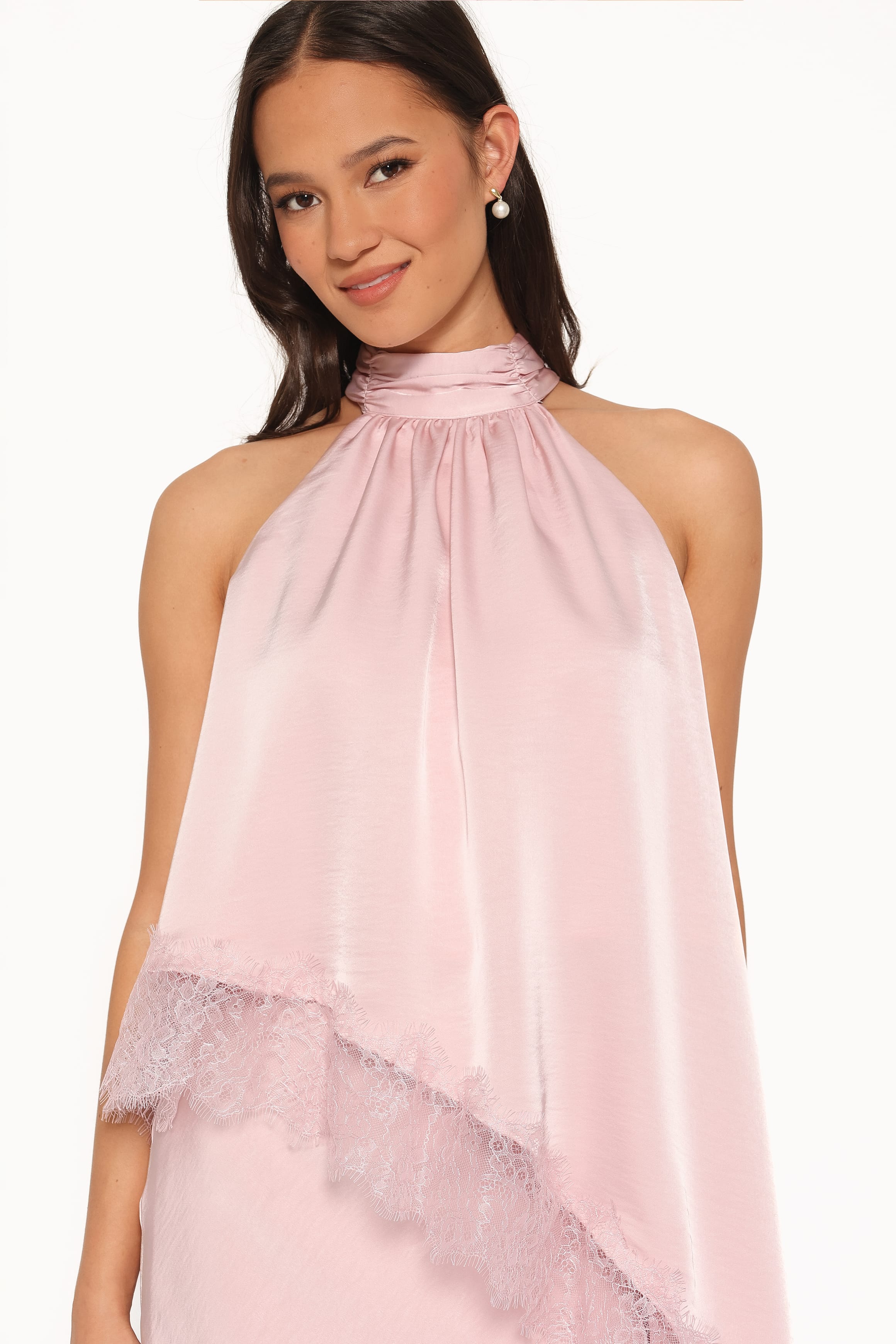 TOPS Zarni Halter Top - Pink