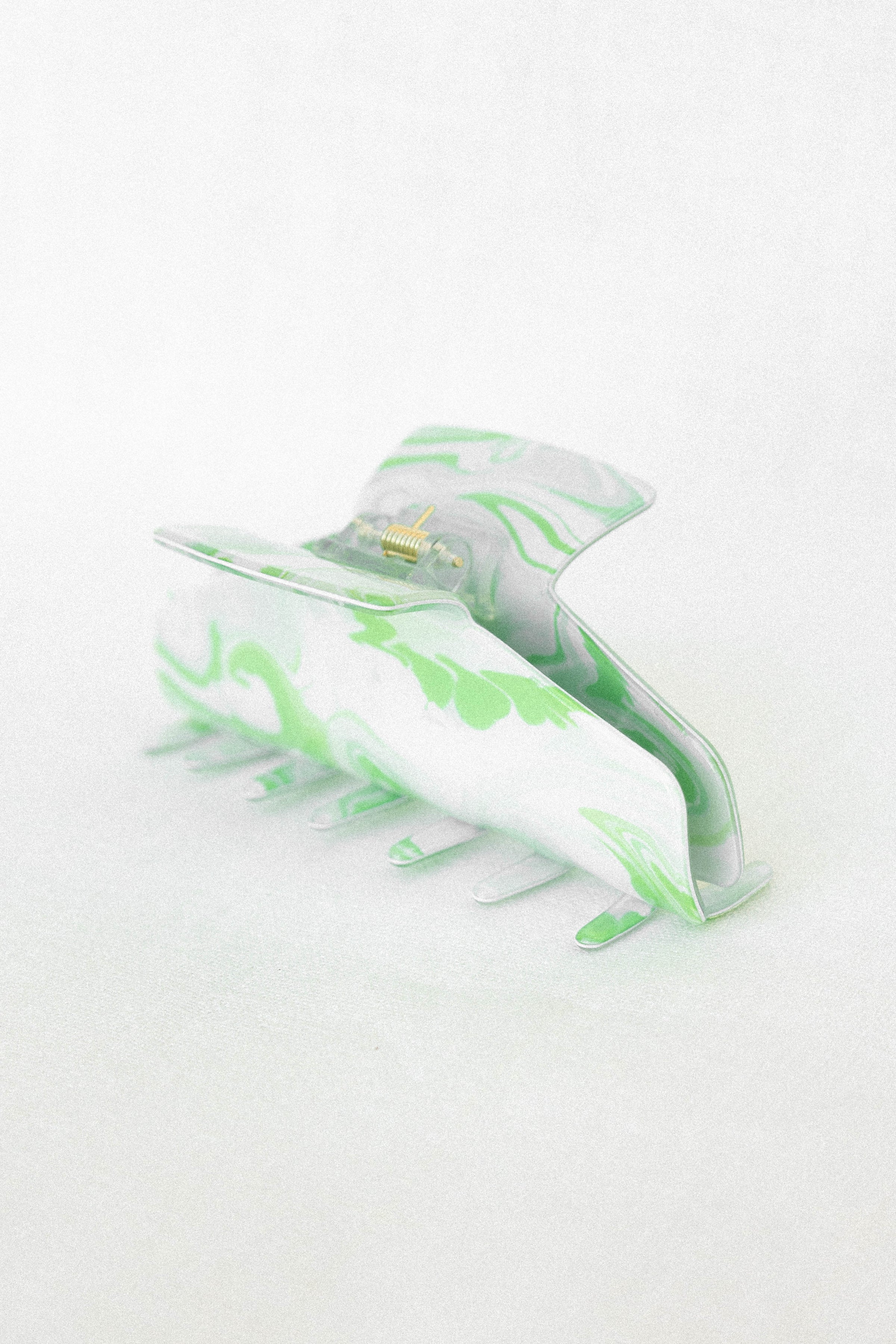 ACCESSORIES @Allie Hairclip - Green Swirl