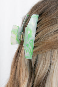 ACCESSORIES @Allie Hairclip - Green Swirl