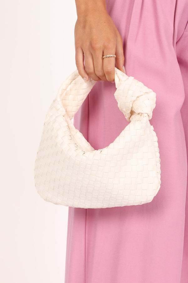 ACCESSORIES @Alma Woven Shoulder Bag - White