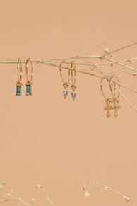 ACCESSORIES @Charlotte Drop Hoop Earrings 3 Pack - Multi