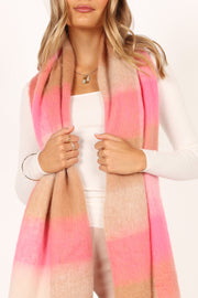 ACCESSORIES @Clare Large Scarf - Pink Gingham