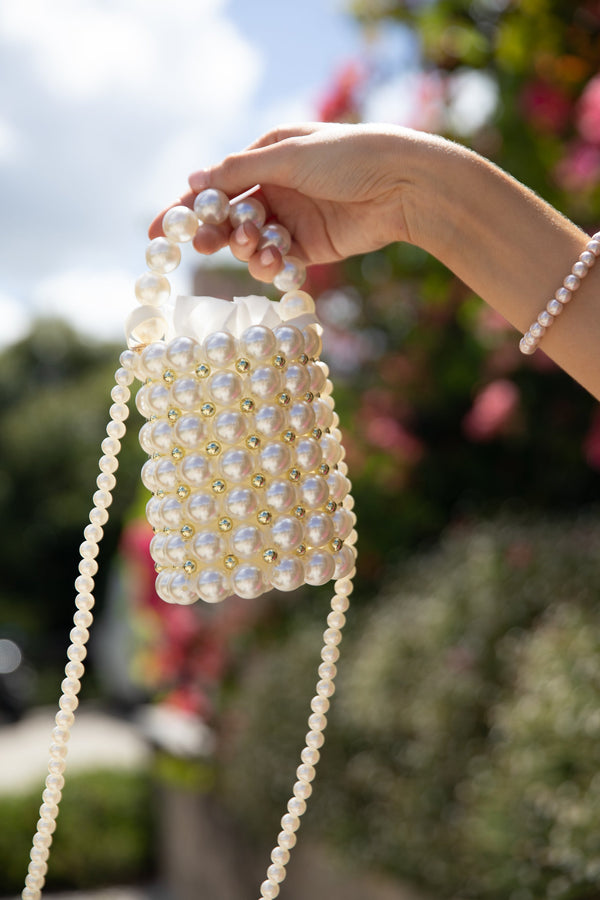 ACCESSORIES Eleanor Beaded Bag - Pearl