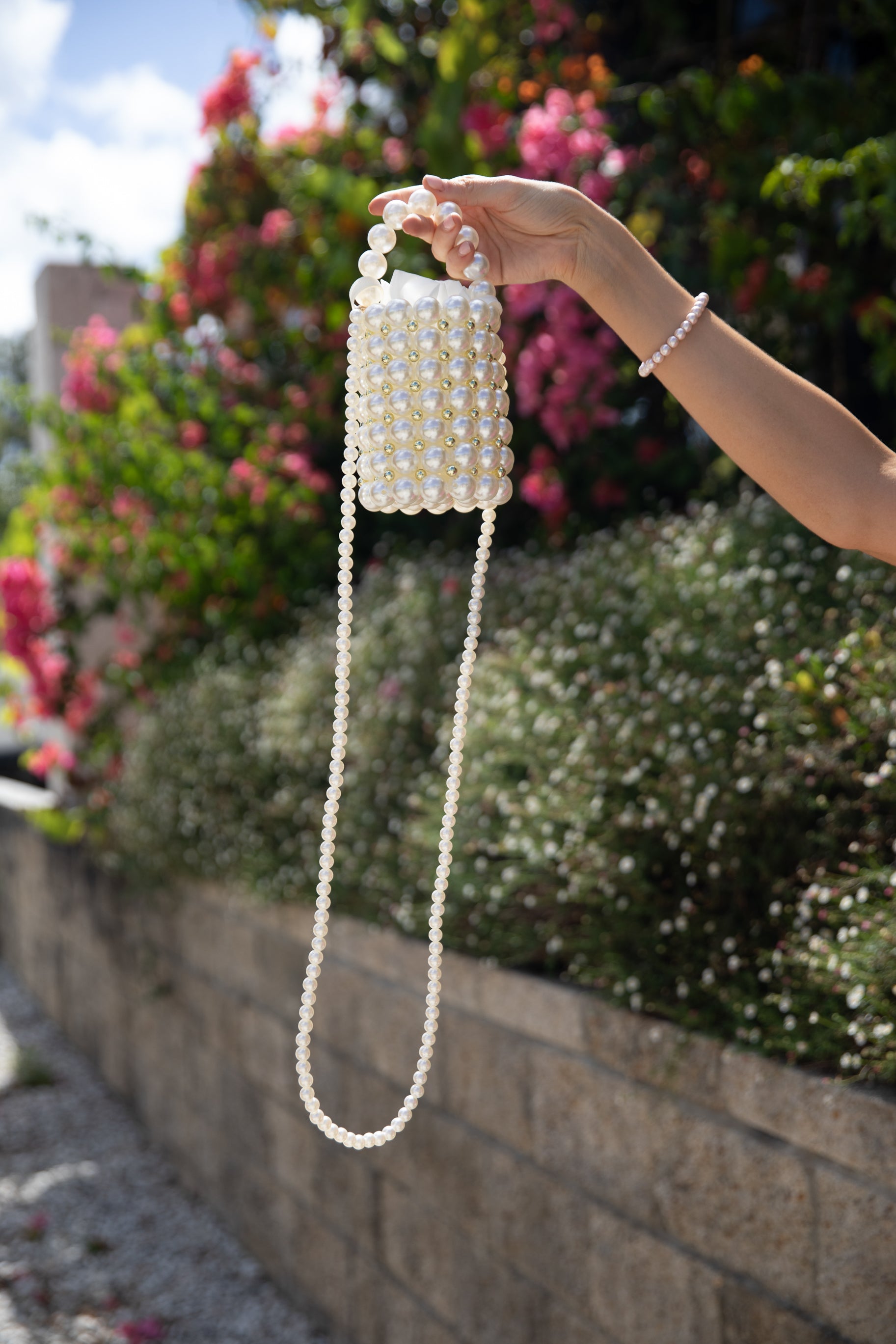ACCESSORIES Eleanor Beaded Bag - Pearl