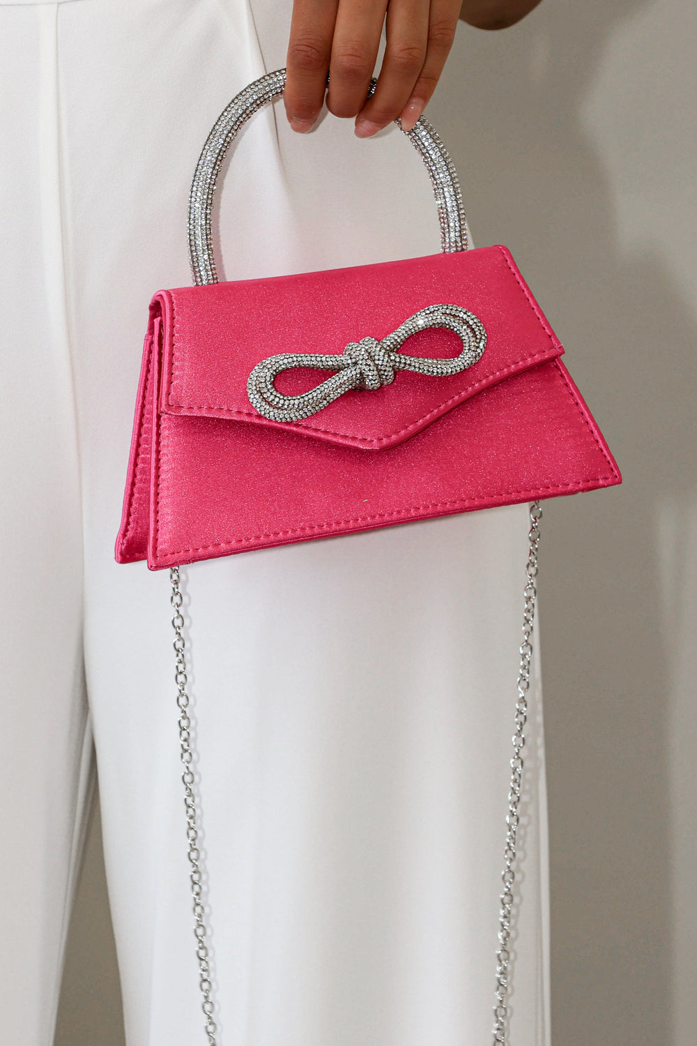 Zara, Bags, Zara Fuchsia Sparkly Mini City Bag