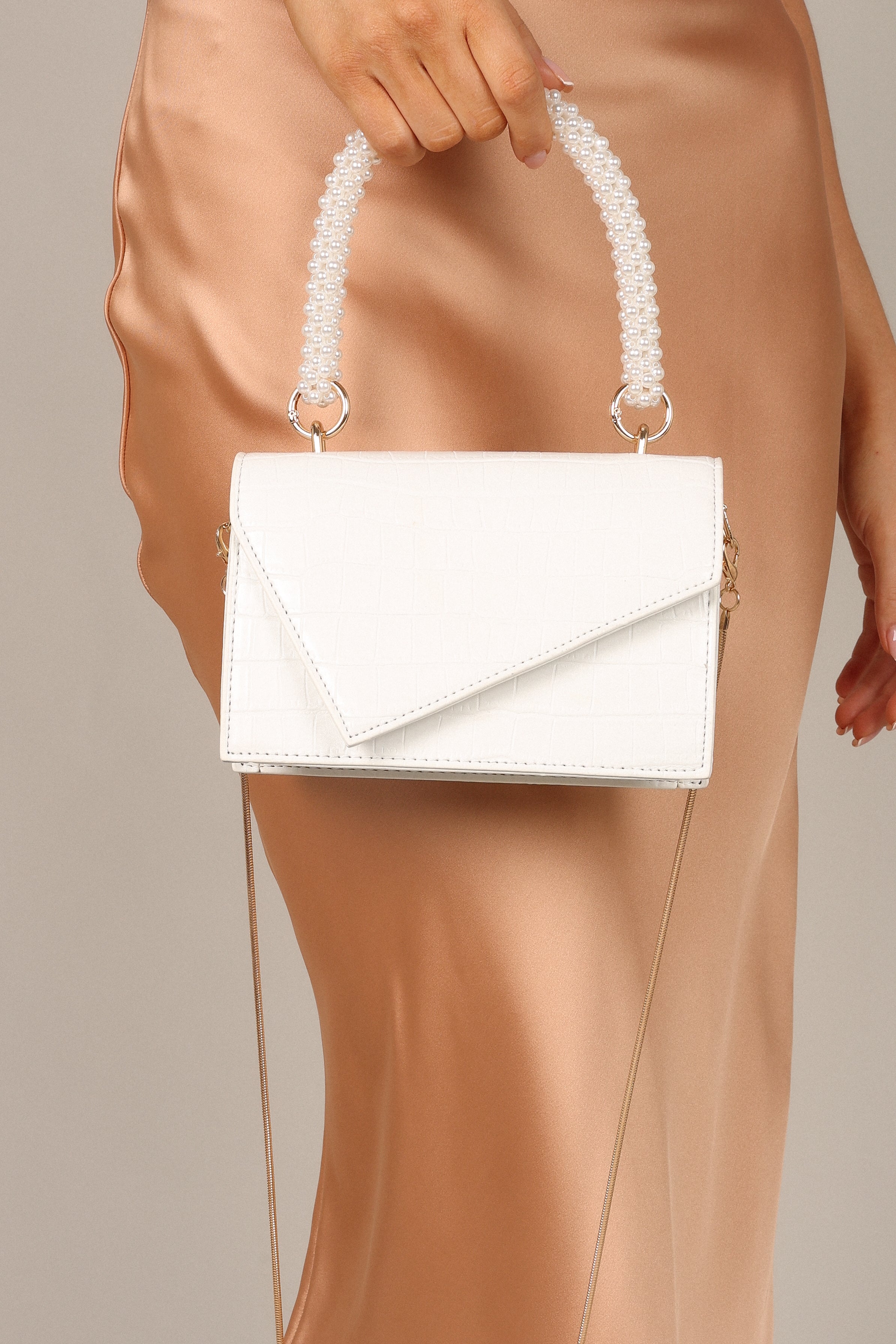 ACCESSORIES @Florence Pearl Handle Bag - White