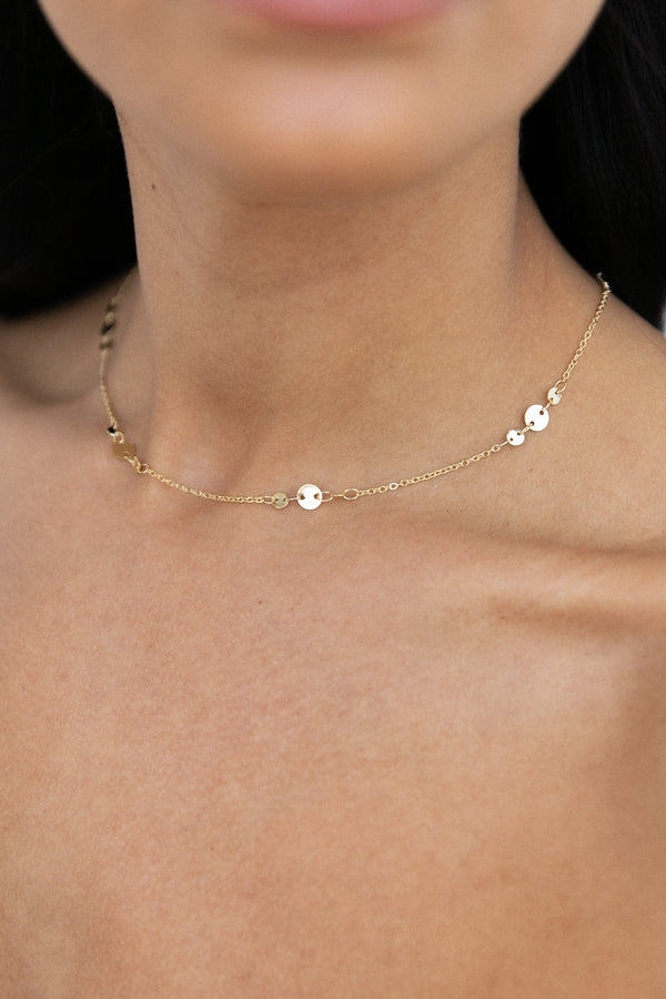 ACCESSORIES @Glimmer Dainty Necklace - Gold