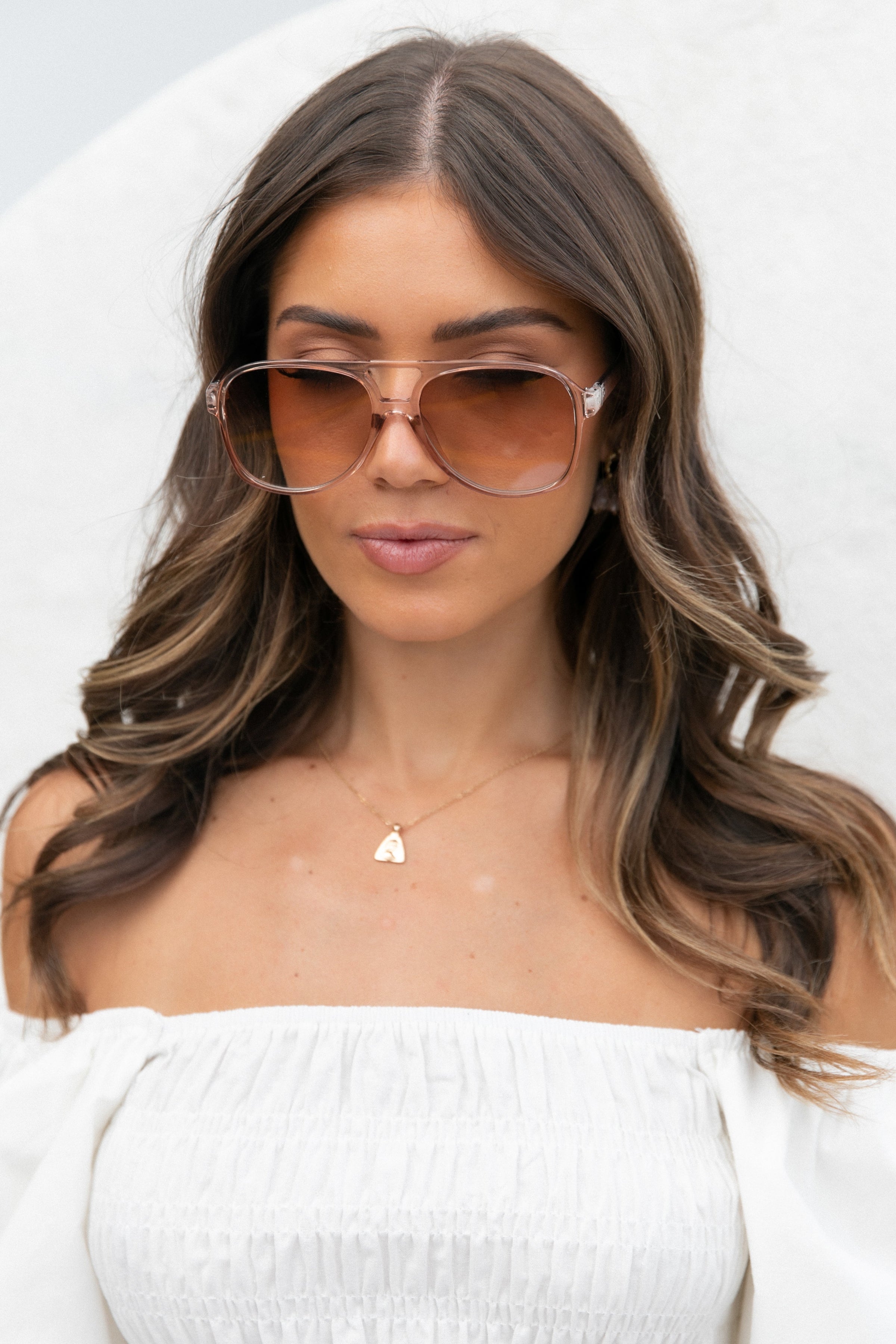 ACCESSORIES @Layla Aviator Sunglasses - Light Brown