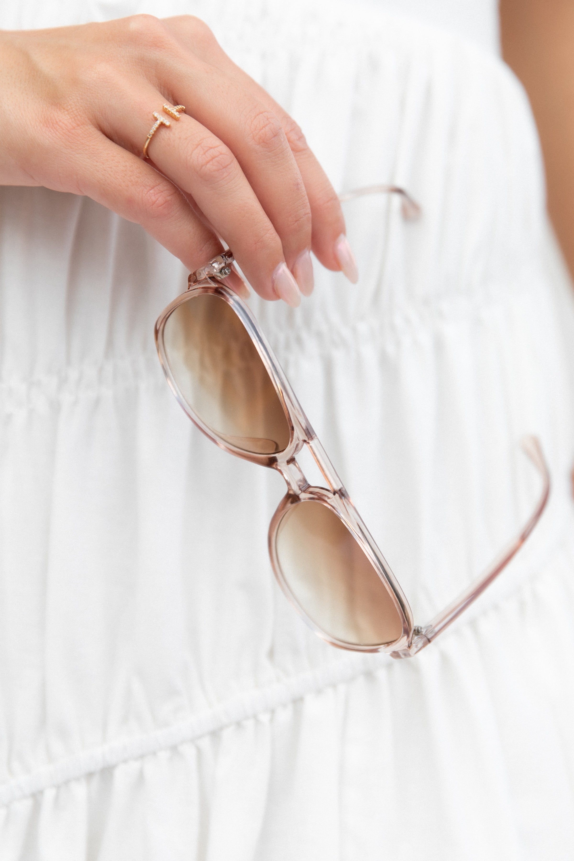 ACCESSORIES @Layla Aviator Sunglasses - Light Brown