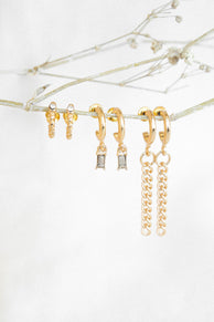ACCESSORIES @Layou 3pk Earrings - Gold