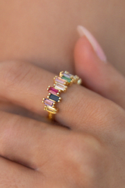 ACCESSORIES @Marquee Baquette Ring - Multicoloured