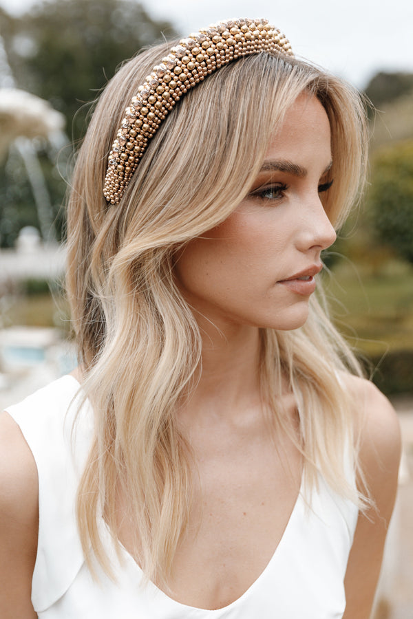 ACCESSORIES @Ryder Studded Headband - Gold