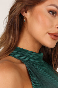 ACCESSORIES Sadie Drop Earrings - Gold/Emerald