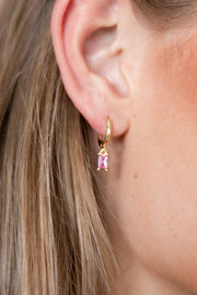 ACCESSORIES Sadie Drop Earrings - Gold/Pink