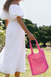 ACCESSORIES Tallulah Crochet Tote and Hat Set - Pink