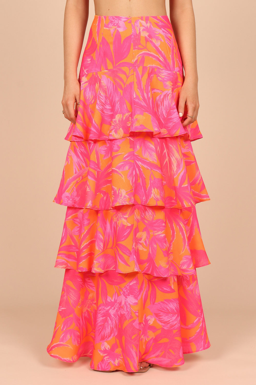 BOTTOMS @Addison Maxi Skirt - Pink Tropics