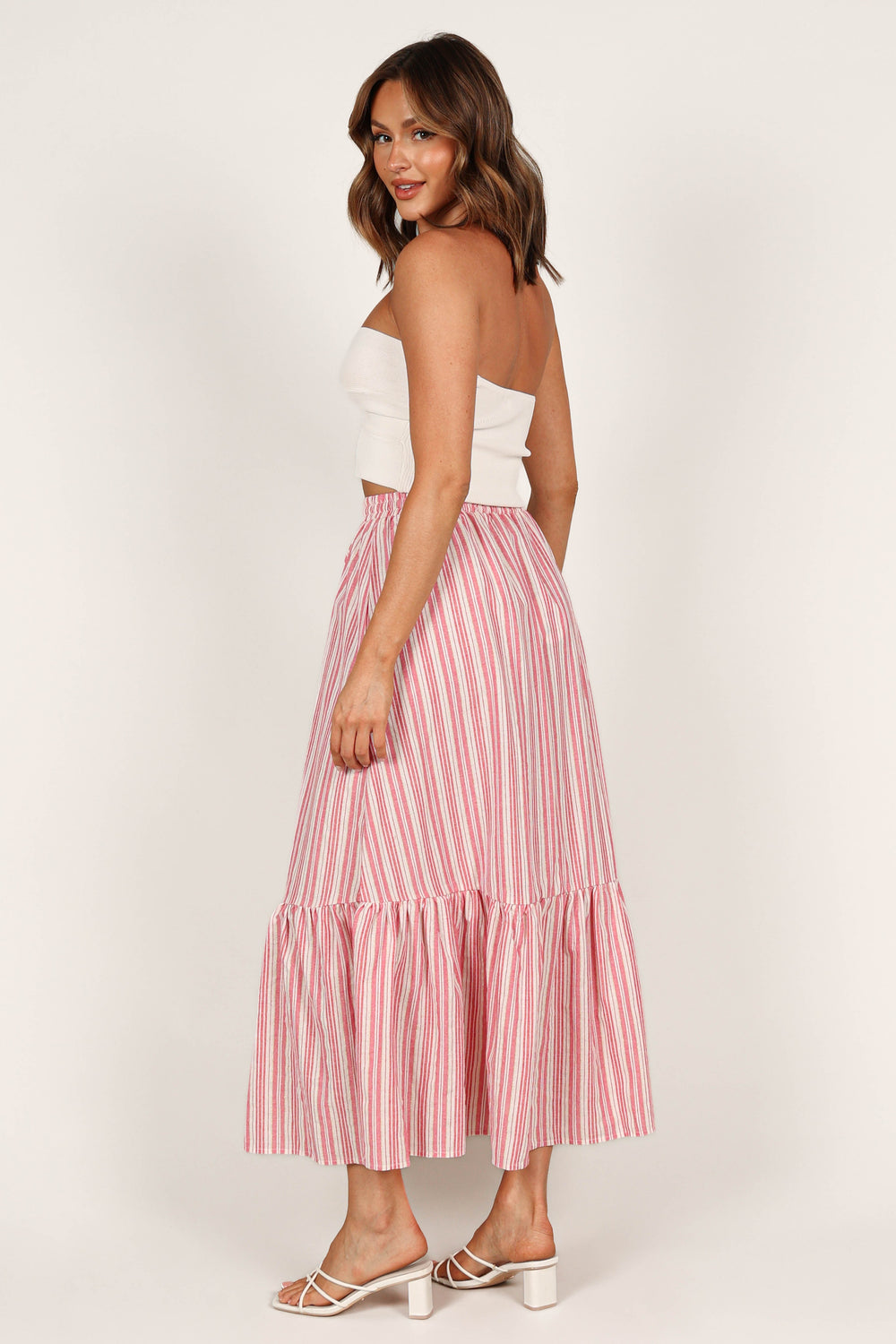 BOTTOMS Brianna Maxi Skirt - Pink Stripe