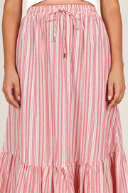 BOTTOMS Brianna Maxi Skirt - Pink Stripe