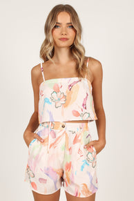 BOTTOMS Carey High Waisted Shorts - Multi