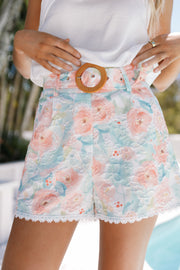 BOTTOMS Carter High Waisted Shorts - Floral