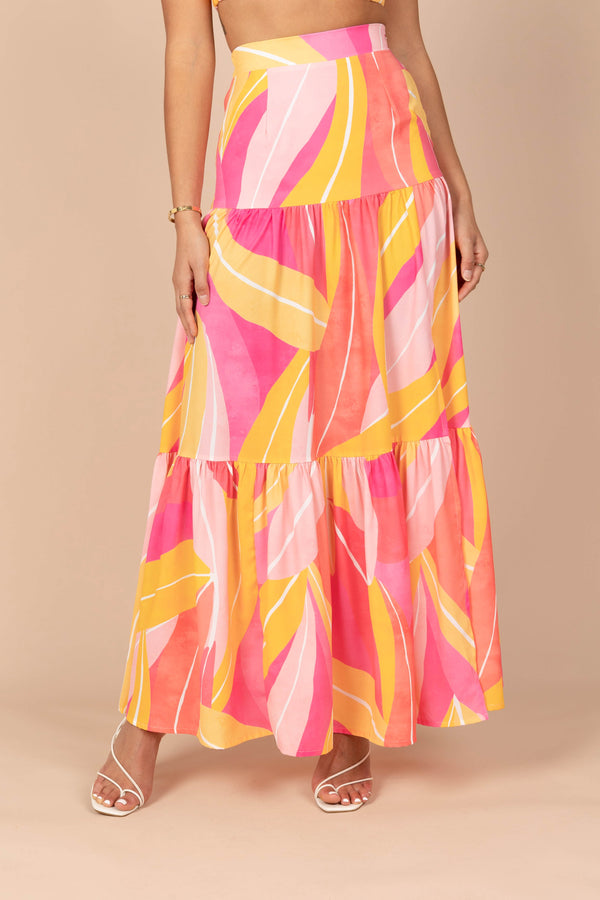 BOTTOMS @Courtney Maxi Skirt - Multi (waiting on bulk)