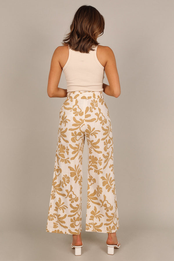 BOTTOMS @Digby High Waisted Pants - Tan Print (waiting on bulk)