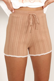 BOTTOMS @Dominica Knit Shorts - Beige (waiting on bulk)
