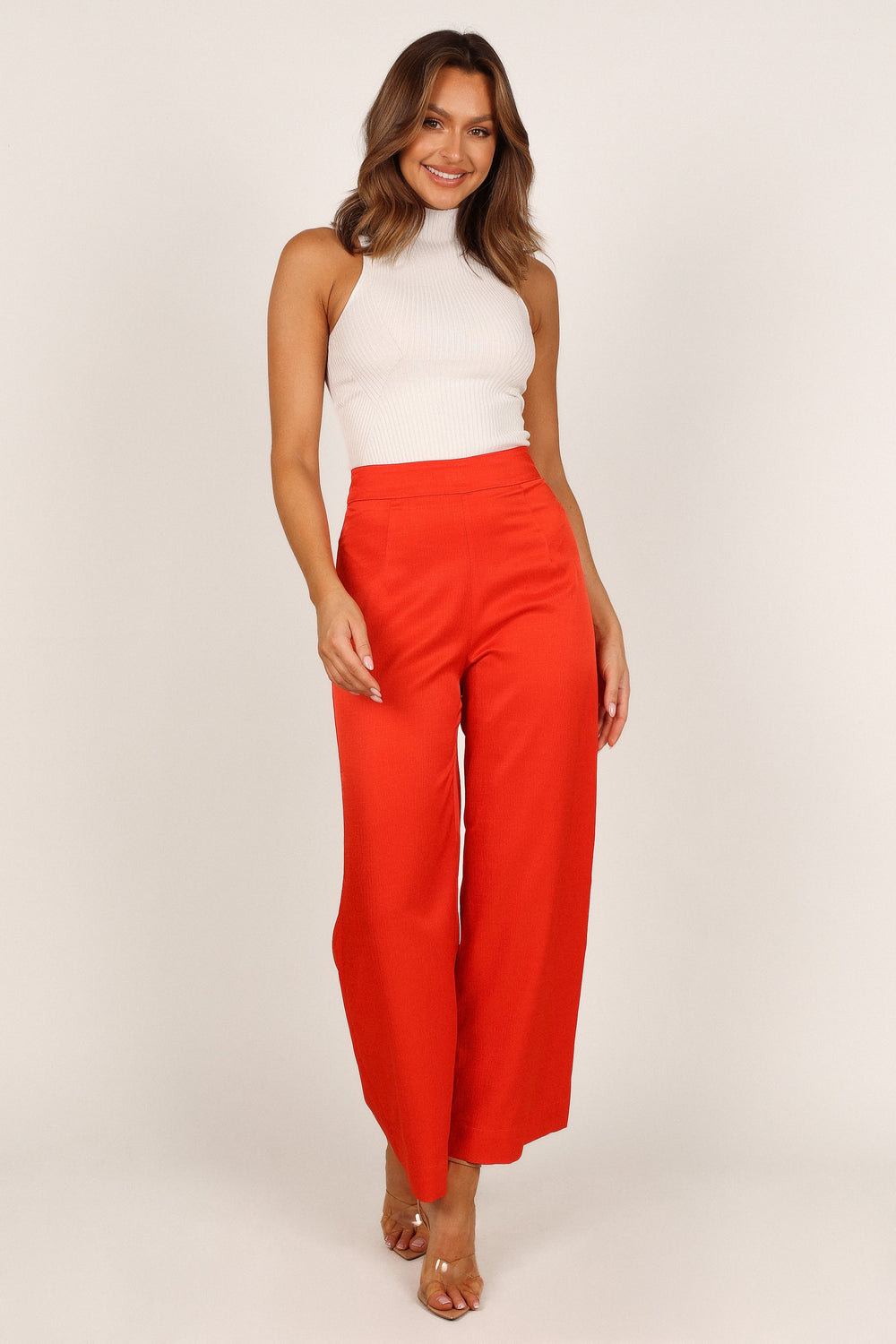 Buy Heymoments Women's Wide Leg Lounge Pants with Pockets Lightweight High  Waisted Adjustable Tie Knot Loose Trousers, A09-rust Red, Large at Amazon.in