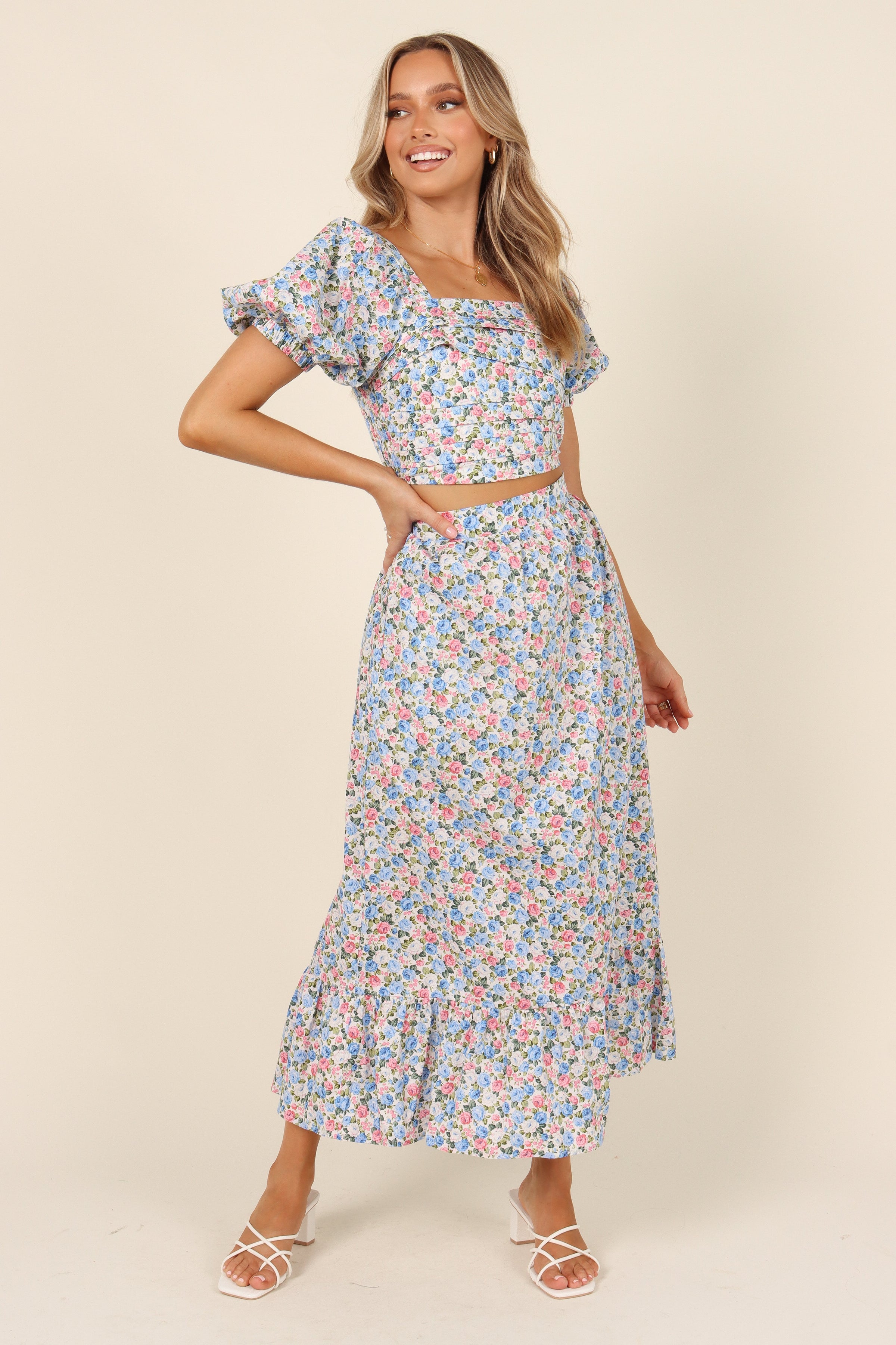 BOTTOMS Fleur Skirt - Blue Floral