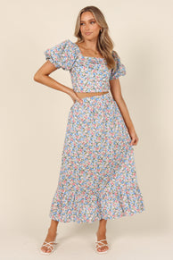 BOTTOMS Fleur Skirt - Blue Floral