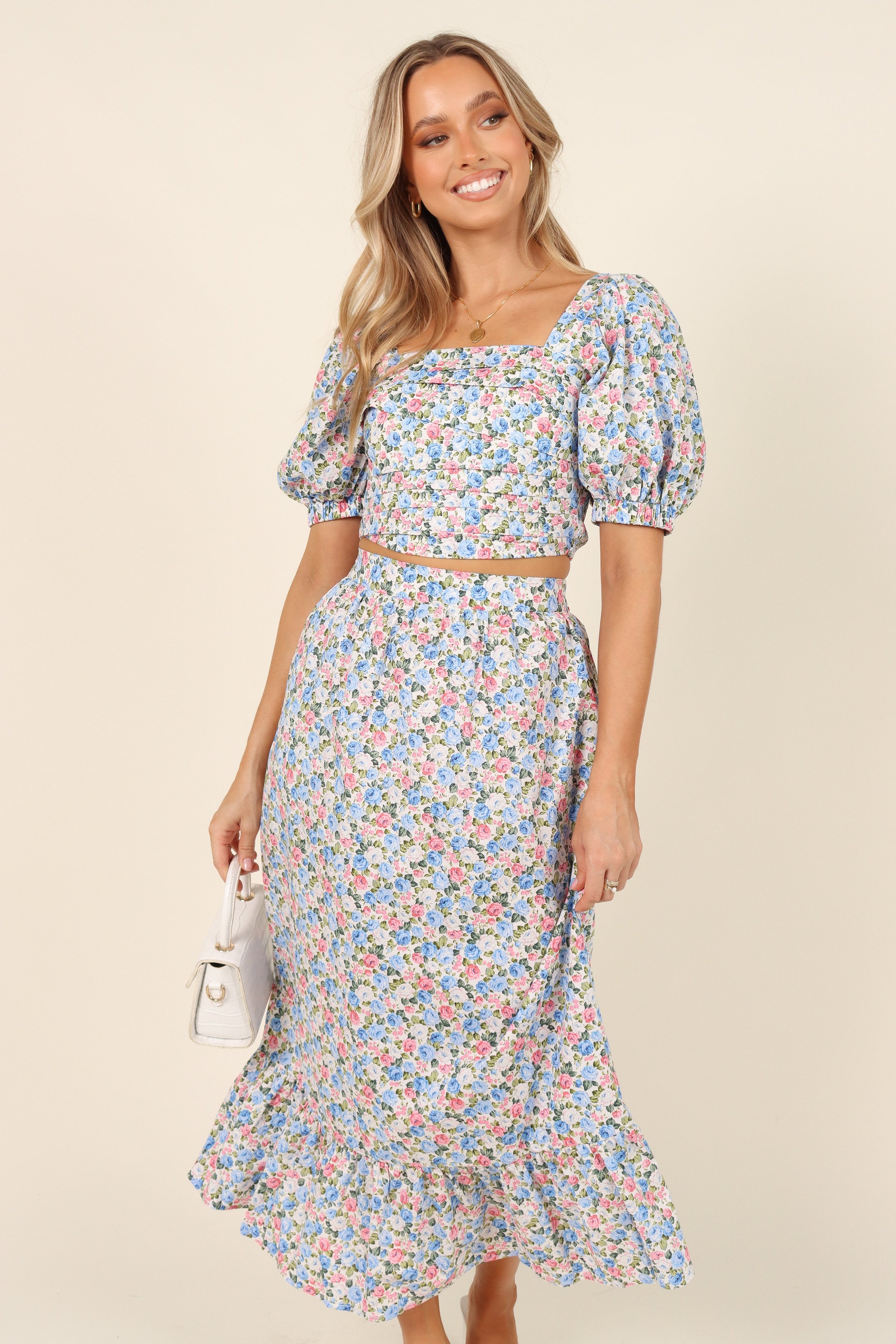 BOTTOMS Fleur Skirt - Blue Floral