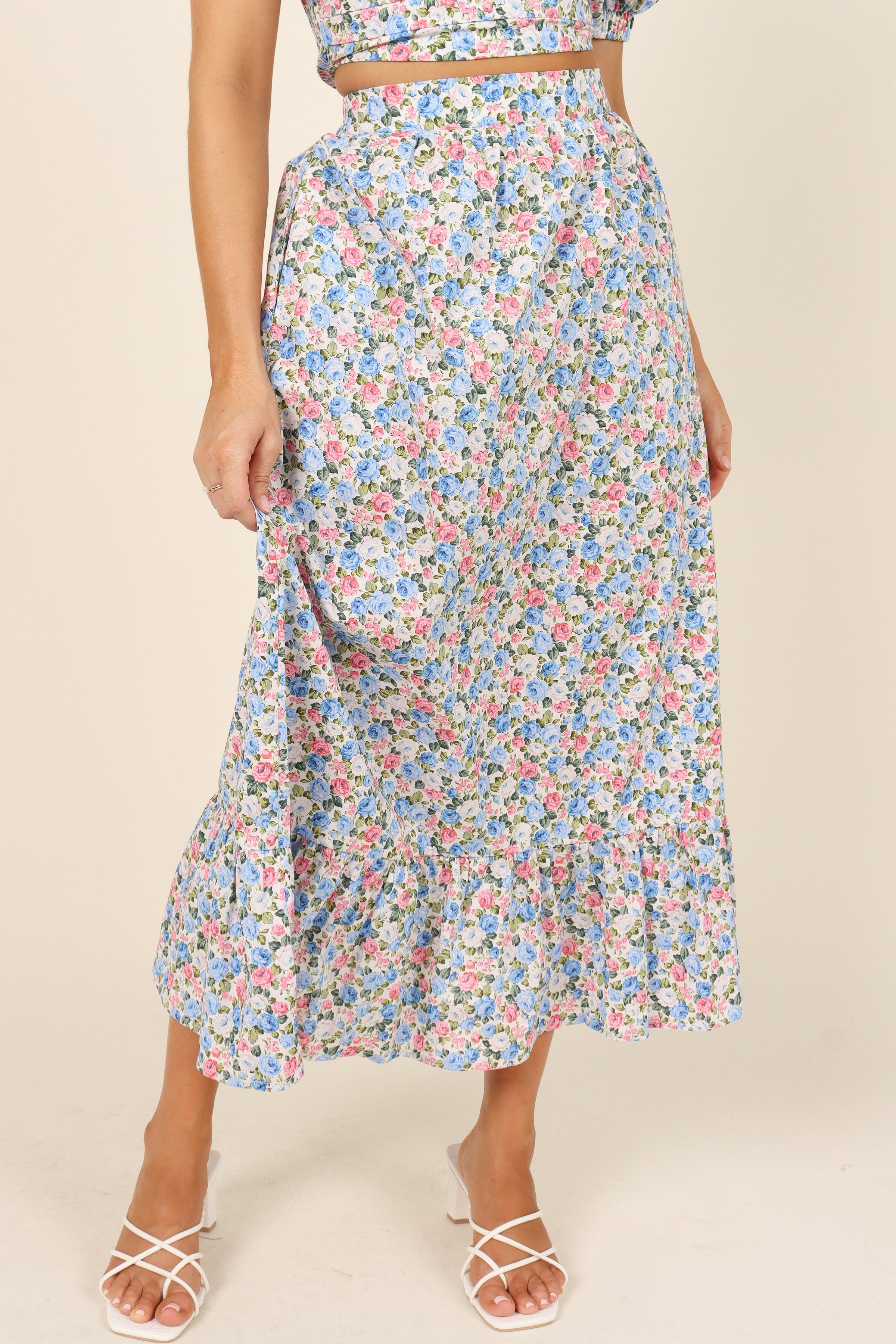BOTTOMS Fleur Skirt - Blue Floral