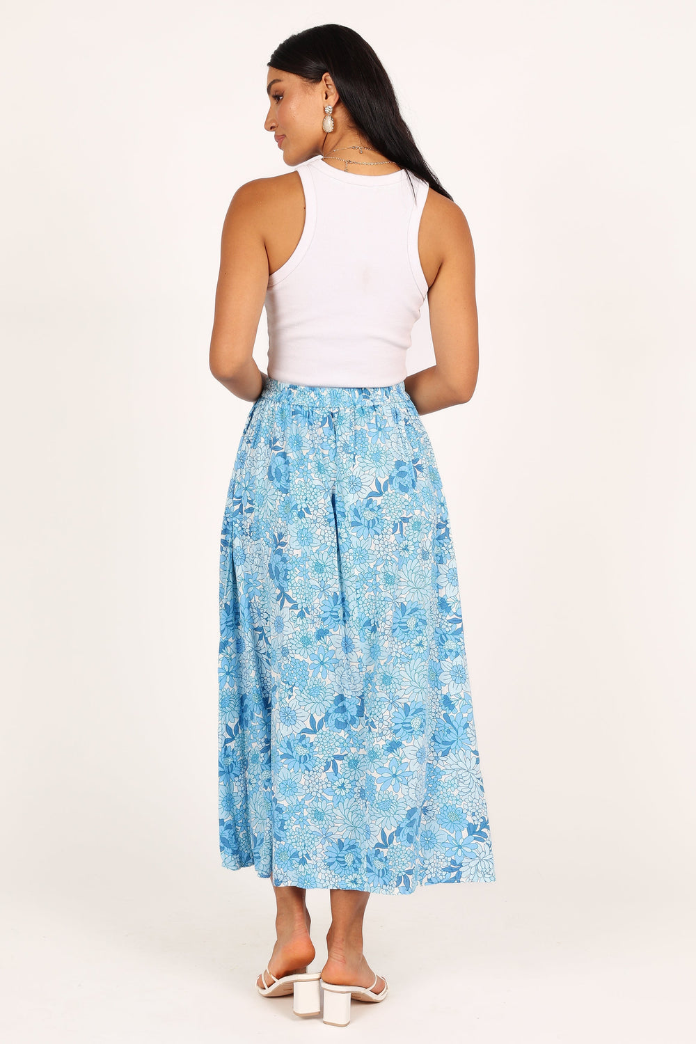 Jayne Maxi Skirt - Blue Floral - Petal & Pup