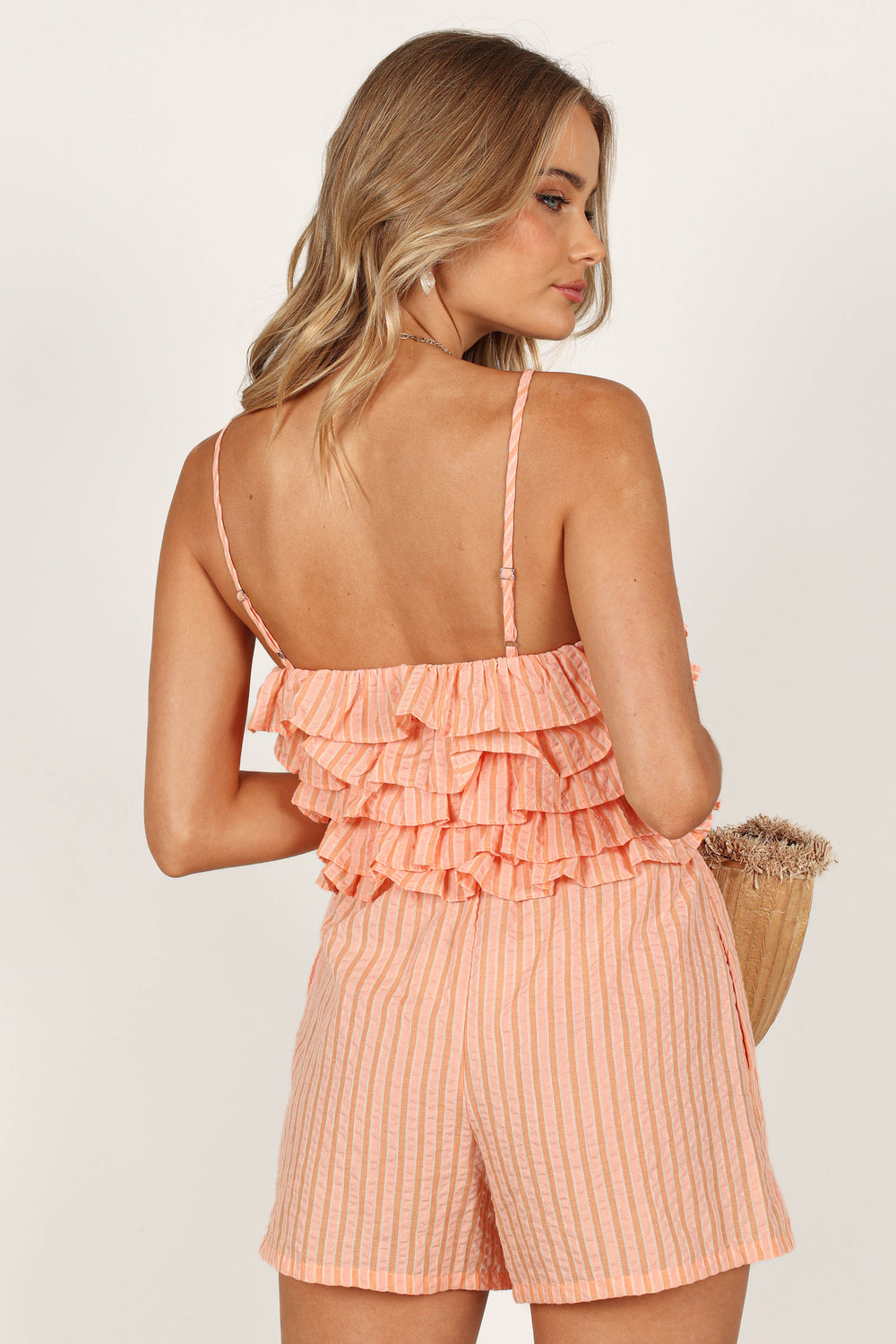 BOTTOMS @Kellie Shorts - Orange/Pink Stripe (waiting on bulk)