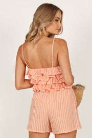 BOTTOMS @Kellie Shorts - Orange/Pink Stripe (waiting on bulk)
