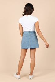 BOTTOMS @Kenny Skirt - Mid Blue Wash