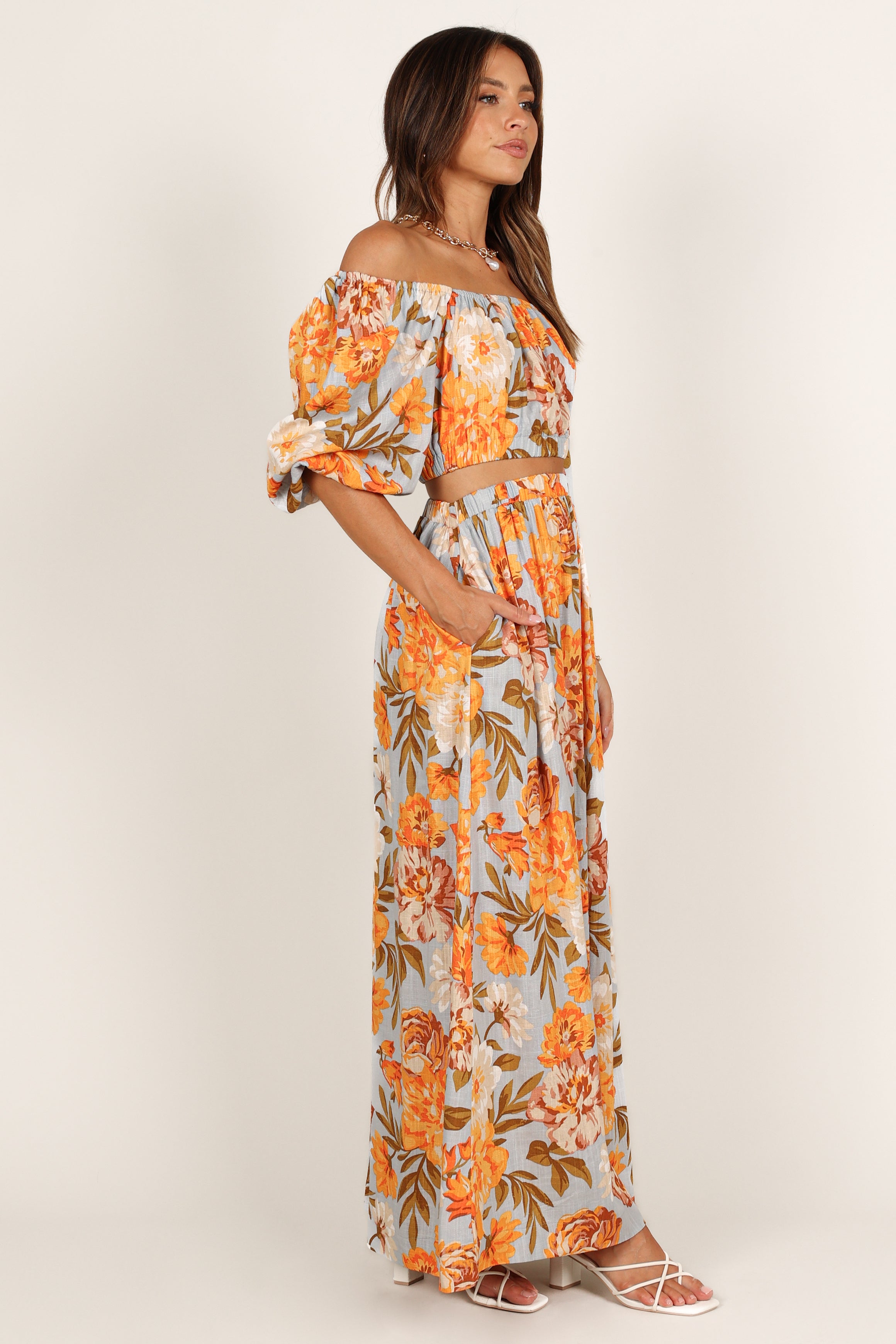 BOTTOMS Kiara Maxi Skirt - Pale Blue