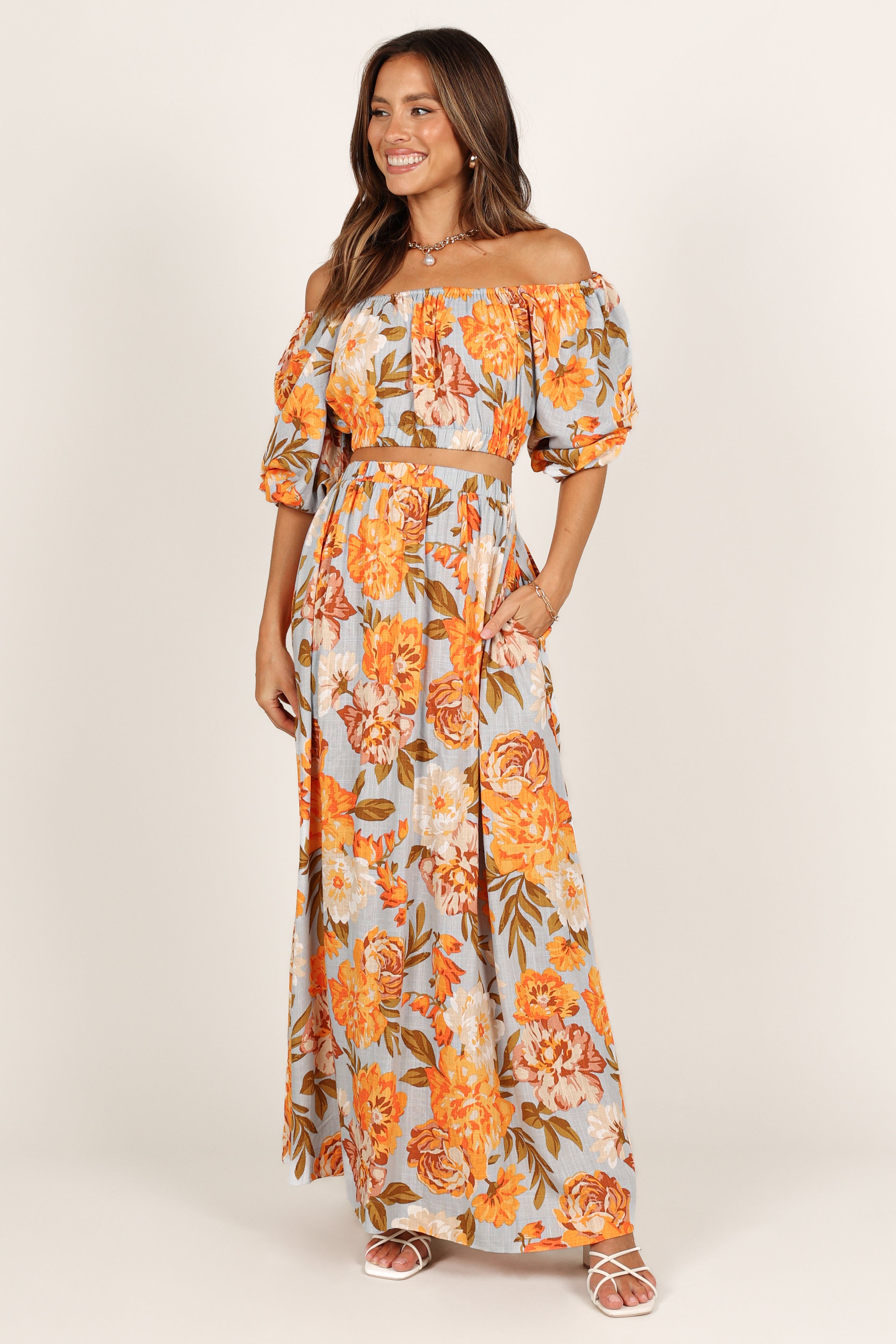 BOTTOMS Kiara Maxi Skirt - Pale Blue