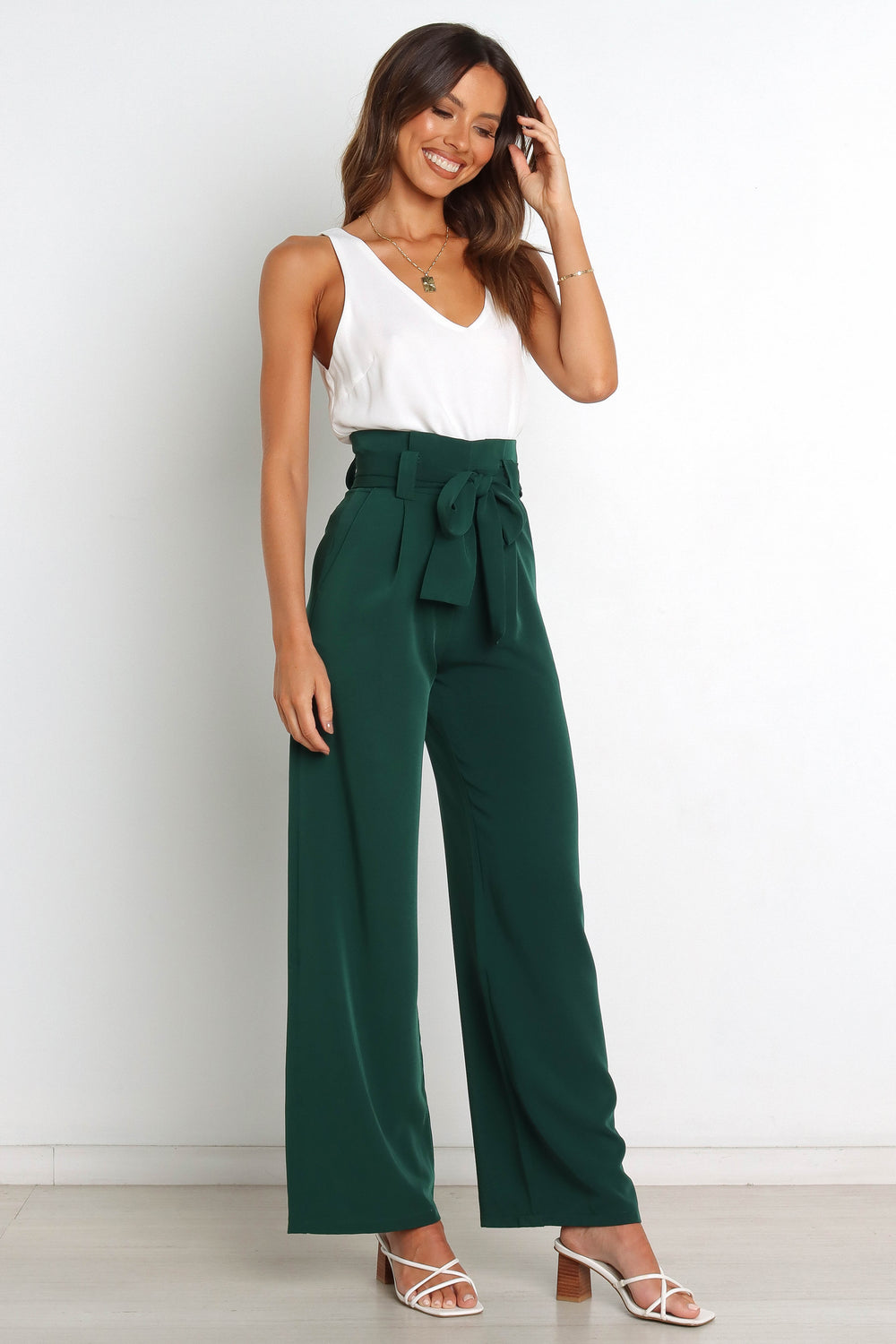 Sydne Style shows how to wear colorful pants for summer office outfit ideas   Sydne Style