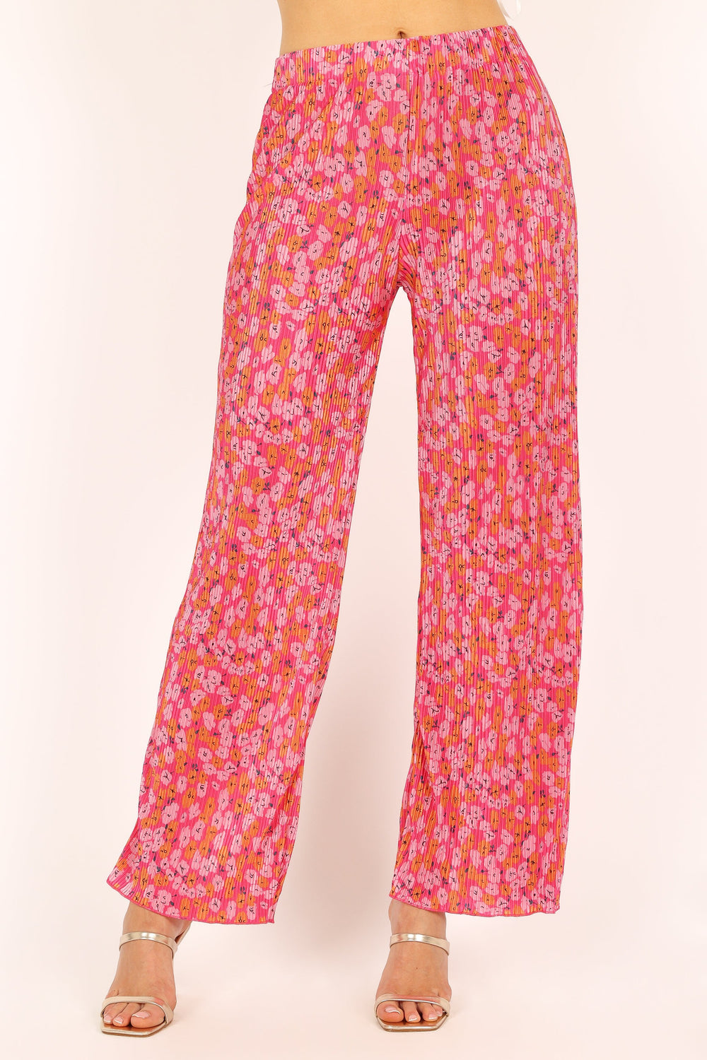 BOTTOMS Lulu Plisse Pants - Hot Pink