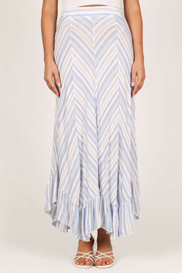 BOTTOMS Martha Maxi Skirt - Blue Stripe