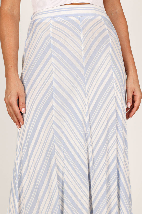 BOTTOMS Martha Maxi Skirt - Blue Stripe