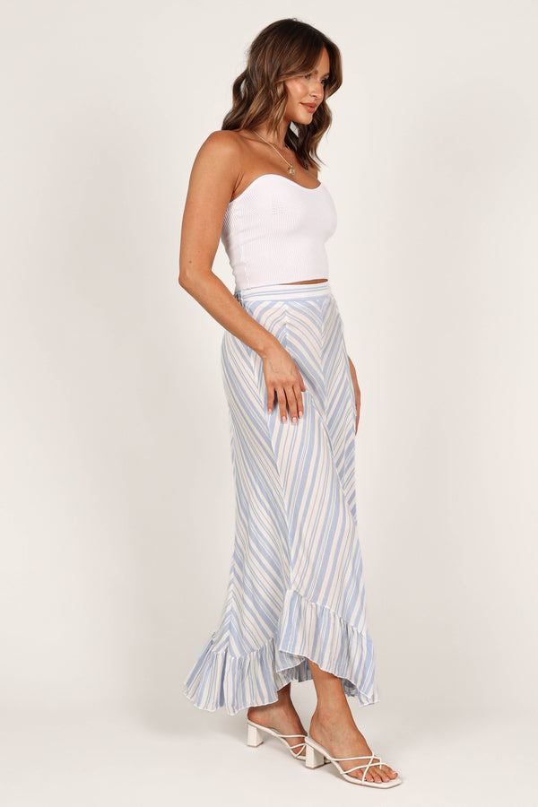 BOTTOMS Martha Maxi Skirt - Blue Stripe