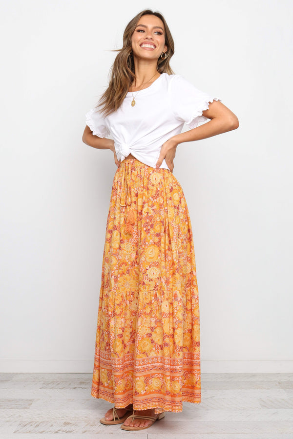 BOTTOMS Nyasa Skirt - Orange