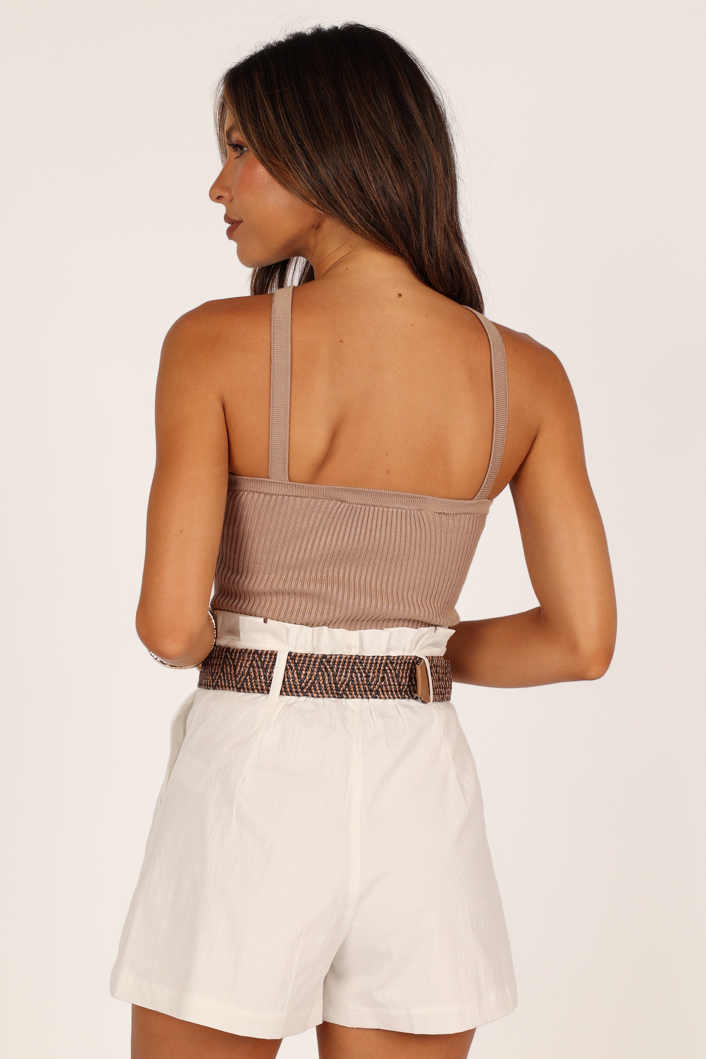 BOTTOMS @Peggy High Waisted Shorts - Off White