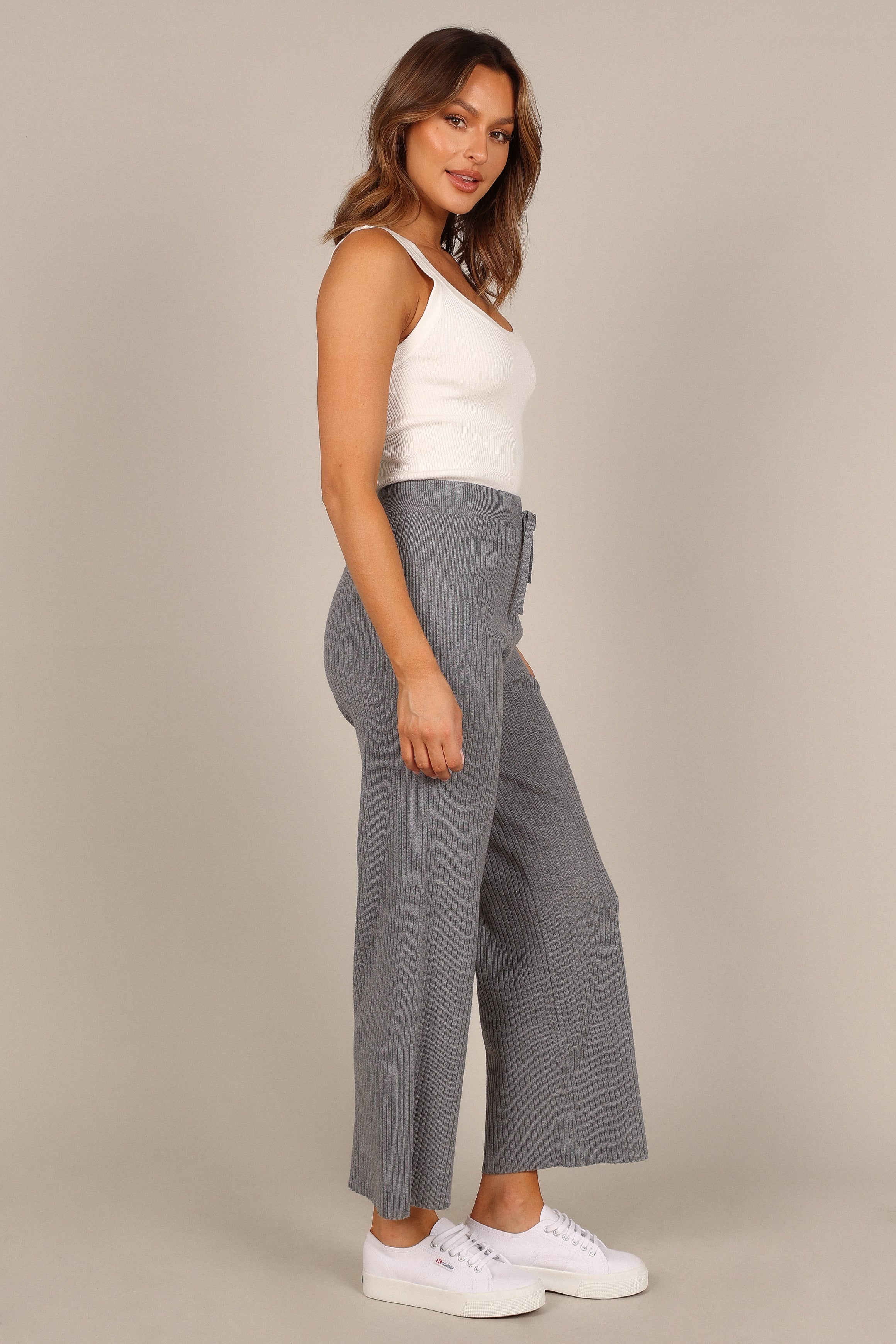 BOTTOMS @Pyrus Knitted Pant - Dark Grey