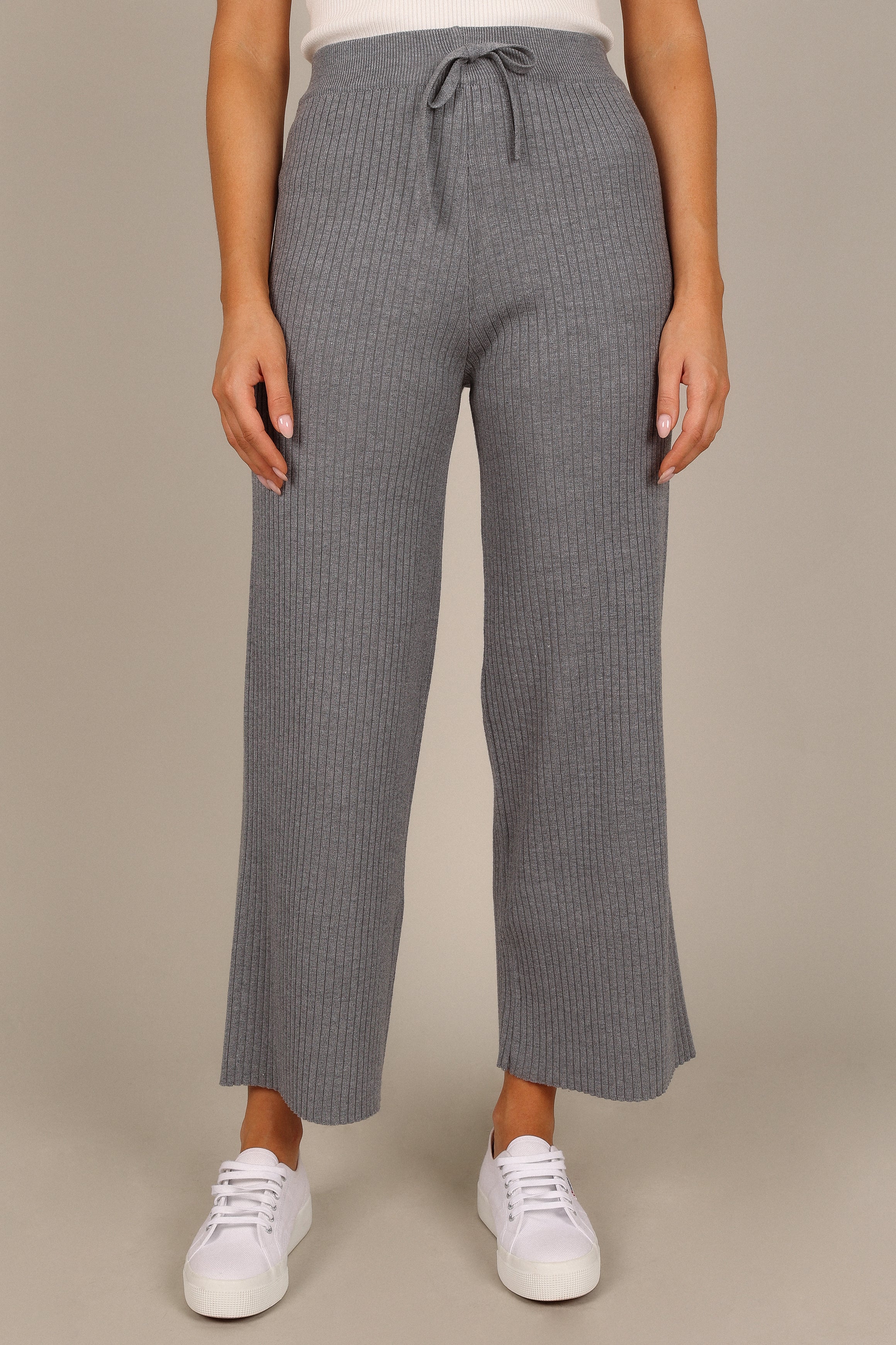 BOTTOMS @Pyrus Knitted Pant - Dark Grey