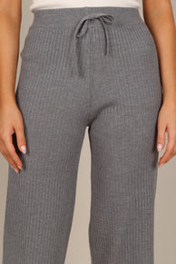 BOTTOMS @Pyrus Knitted Pant - Dark Grey